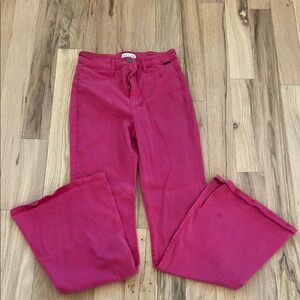 Pink flare jeans
